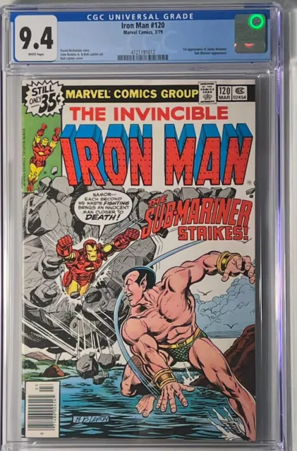 1981 Iron Man 120 CGC 9.4 1st app Justin Hammer. Sub-Mariner app