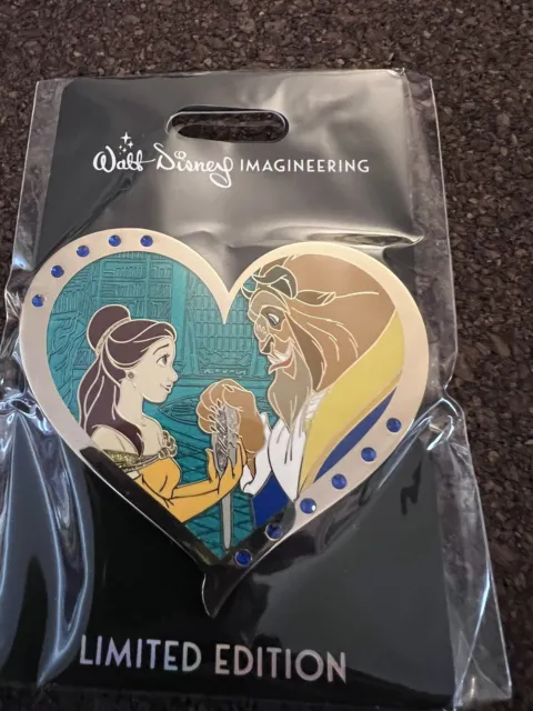Disney WDI MOG Valentines Day Pin Beauty And The Beast Belle Pins