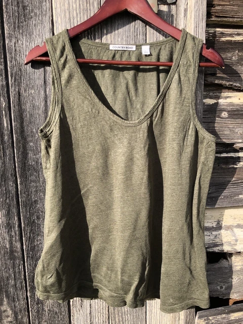 country road linen singlet