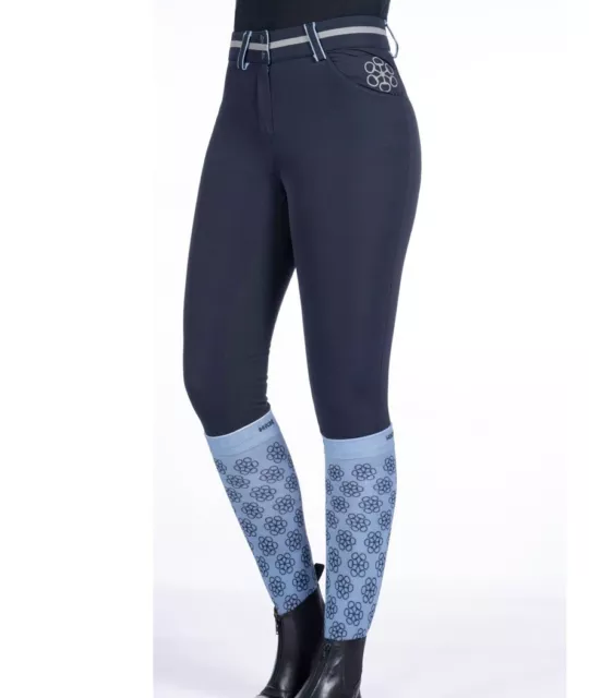 Pantaloni donna con rinforzo in pelle interno gamba modello Bloomsbury HKM Sport