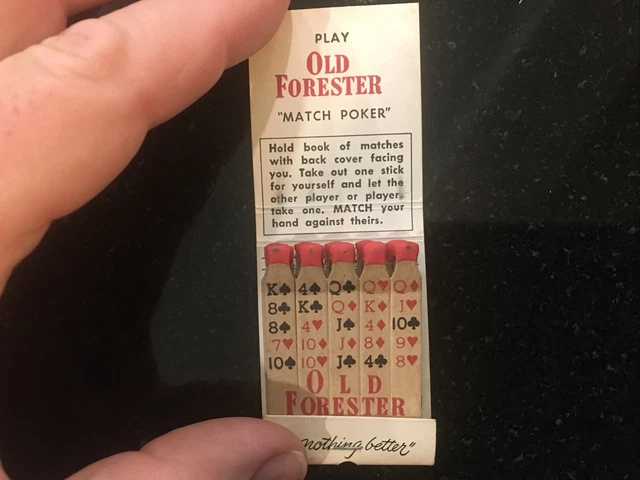 FULL Feature Matchbook Brown Forman Whiskey Louisville Kentucky Old Forester