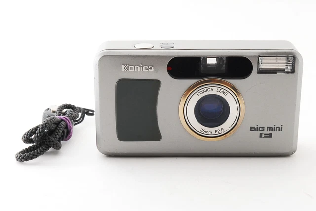 Konica Big Mini F 35mm Point & Shoot Film Camera Silver [Excellent From JAPAN