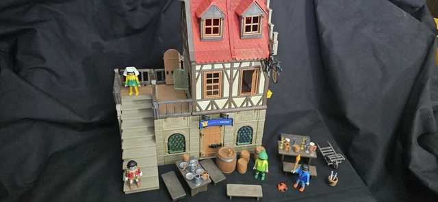 PLAYMOBIL POSTE DE relais, auberge, écurie médiéval custom moyen âge PLAYMOBIL POSTE DE relais, auberge, écurie médiéval custom moyen âge