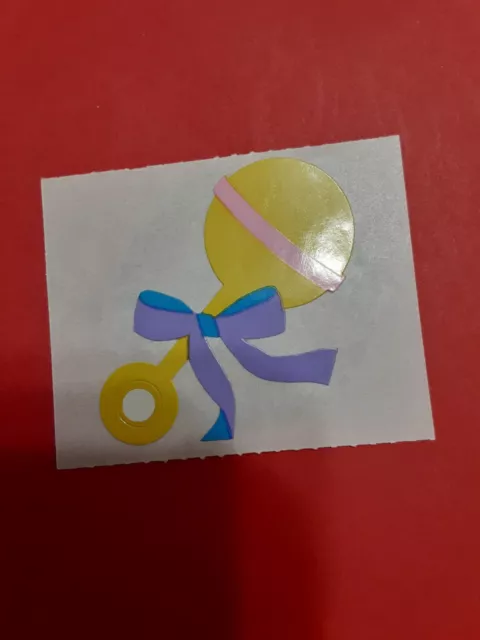 Vintage 80's Mrs.Grossman's rattle sticker module (free ship $20 min)