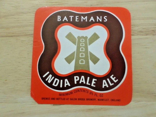 Batemans Brewery " India Pale  Ale "   Beer Bottle  Label ( E 13 )