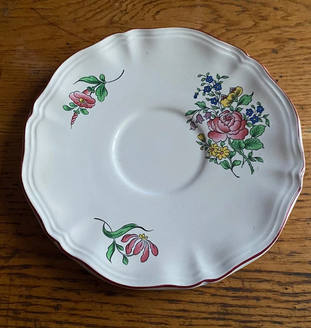 Grande Sous-Tasse / Soucoupe 19,5 cm K&G LUNEVILLE modèle RÉVERBÈRE en TBE