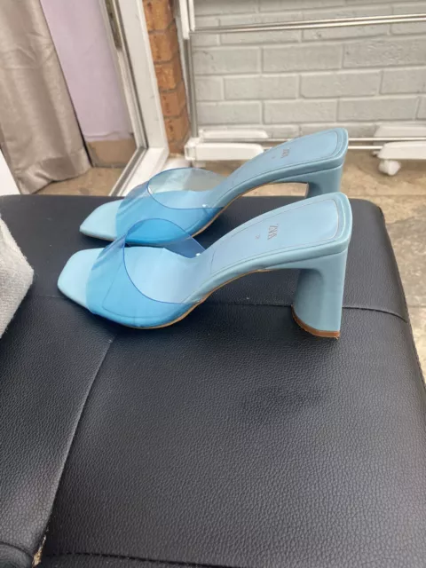 Zara blue mules cheap