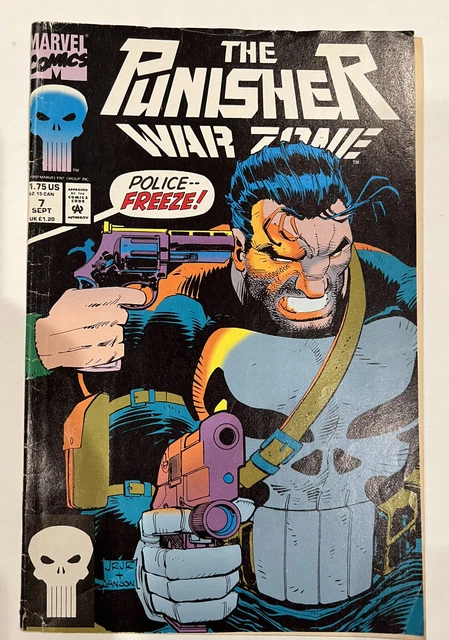 THE PUNISHER WAR ZONE - Vol. 1 #7 Police - Freeze!  Sept. 1992 - Marvel Comics