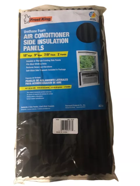 Frost King Air Conditioner Side Insulation Foam Panel 9 W x 18 H x 7/8” 2-Pk New