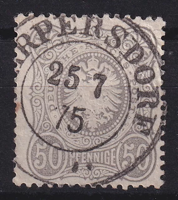 64946) HARPERSDORF Schlesien 1875 nachverwendeter Preußen-Stempel