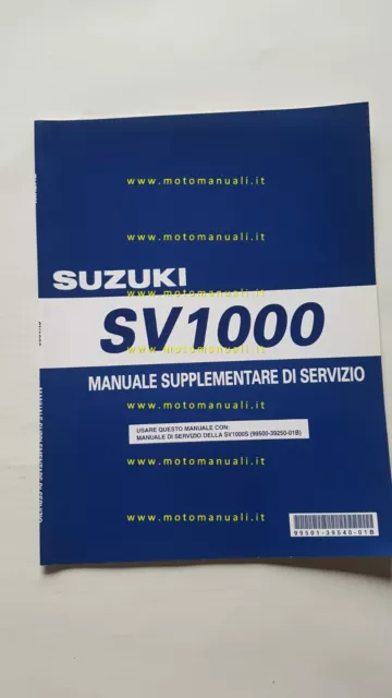 Suzuki SV 1000 AGGIORNAMENTO 2003 manuale officina ITALIANO originale