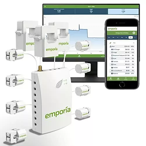 EMPORIA ENERGY 3-Phase Emporia Smart Home Energy Monitor, 8 50A Sensors