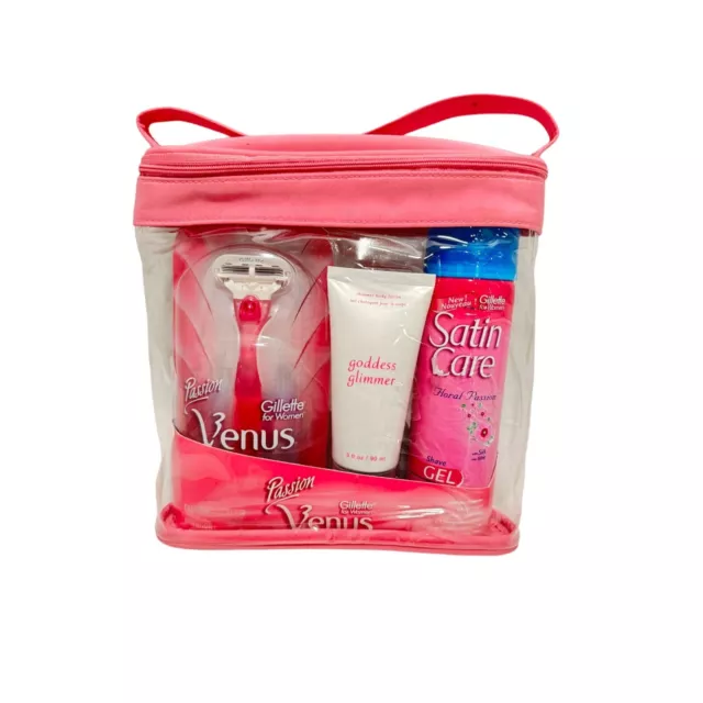 Passion Venus Gillette Razor Satin Care Floral Passion Shimmer Lotion Gift Set