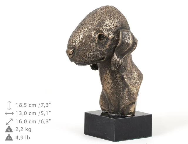 Buste Norwich Terrier Art Dog FR - Édition Limitée, Résine/bronze, NEUF