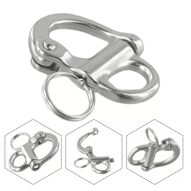 Durable Stainless Steel Quick Release Boat Anchor Chain Eye Shackle Hook Marine