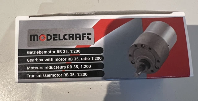 Modelcraft RB350200-0A101R Getriebemotor 1:200 – 12V, 6000 U/min, Kompakt & Leise