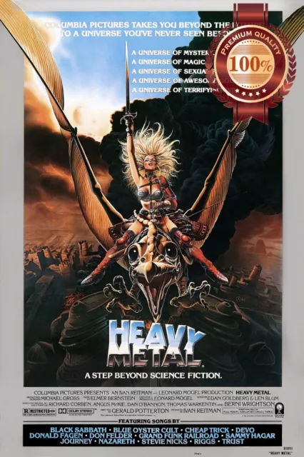 HEAVY METAL ANIMATED MOVIE FILM 1981 80s ORIGINAL ART PRINT PREMIUM POSTER