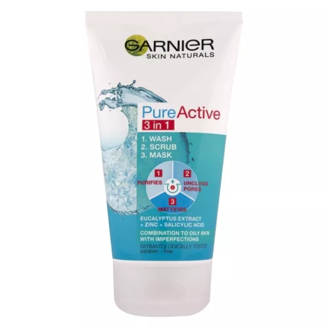 Garnier Skin Naturals Pure Active 3 in 1  Reinify Skin Reduction Marks 150 ml