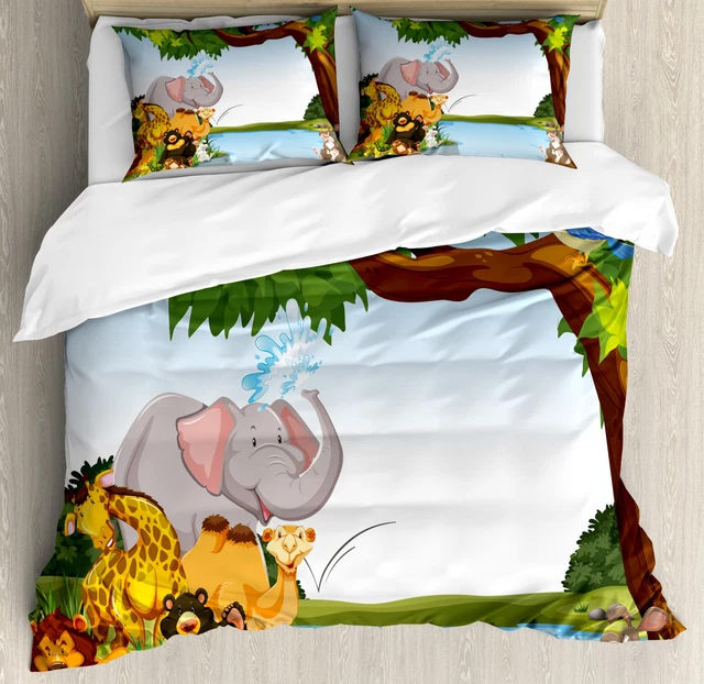 Dessin animé Housse de Couette Cartoon Funny Animals