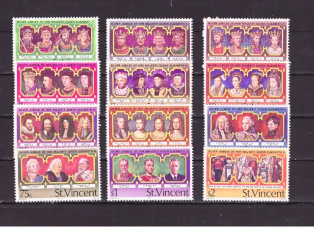 FRANCOBOLLI Stamps Colonie Inglesi St. Vincent 1977 Silver Jubilee MNH* &