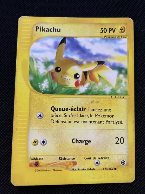 Pikachu Commune - Pokemon 124/165 Expedition Etat Bon Fr