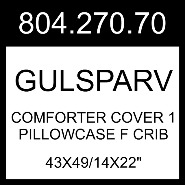 Funda edredón IKEA GULSPARV 1 funda de almohada F cuna 804.270.70