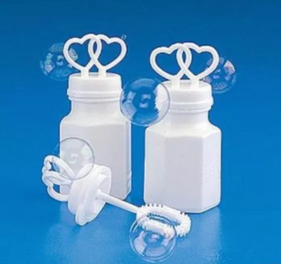 96 Double Heart Bottles Bubble Bubbles Wedding Party Favors Fast Shipping !!