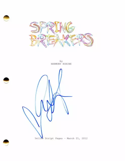 Vanessa Hudgens Signed Autograph Spring Breakers Full Movie Script  Selena Gomez
