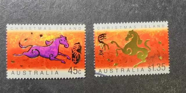 Christmas Island  2002  Year Of The Horse  Set  used   G7