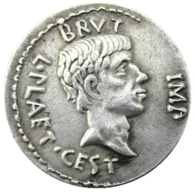 Ancient Roman Commemorative Coin Brutus Assassin of Julius Caesar Ides of March