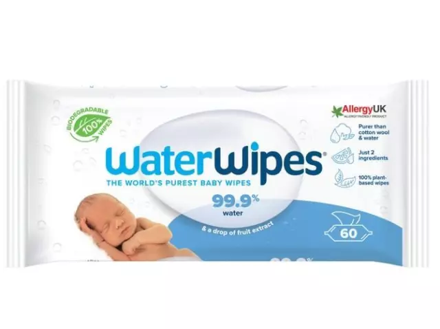 Water Wipes Baby Wipes Chemical Free 60s [H] (( TWELVE PACKS ))