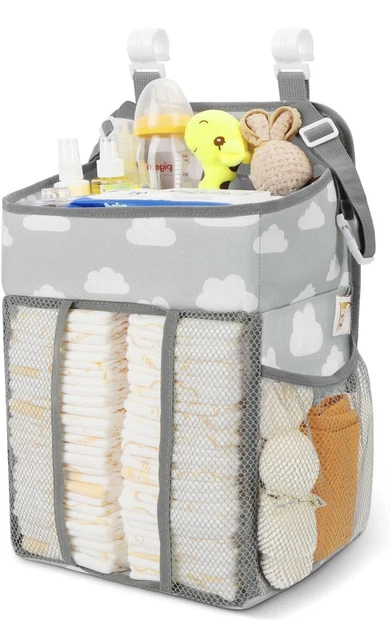 Hanging Diaper Caddy Crib Nursery Organizer Stacker Storage for Newborn Baby