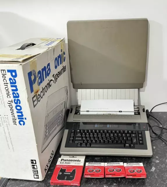 Panasonic Portable Electric Typewriter KX-R300 with Lid Tested Fully Working Box