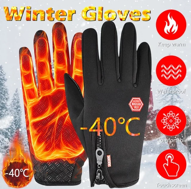 gants imperméable à écran tactile pour hommes et femmes, gants chauffants, hiver