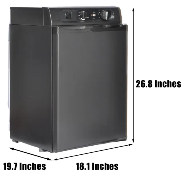 2.1 cu LPG Fridge Propane Refrigerator SEMI RV Cooler Camper Freestanding AC/DC
