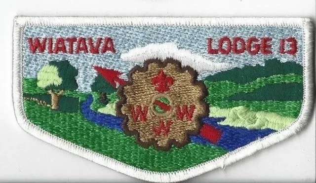 OA Lodge 13 Wiatava Flap WHT Border Orange County Council