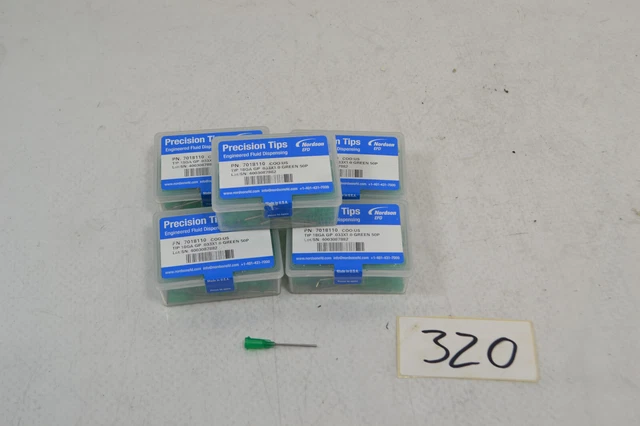 250 pezzi Nordson EFD Precision Tips 7018110 18GA GP.033x1.0 punte di precisione