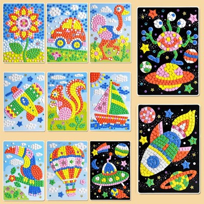 16 Bambini Cuore Amore Arte Artigianato Decorazione Adesivi Peel Stick Craft Kids 