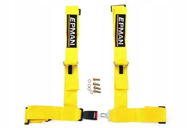 CINTURONES DE SEGURIDAD DE CARRERAS M-5128 4-PUNTOS 3&quot; EPMAN AMARILLO