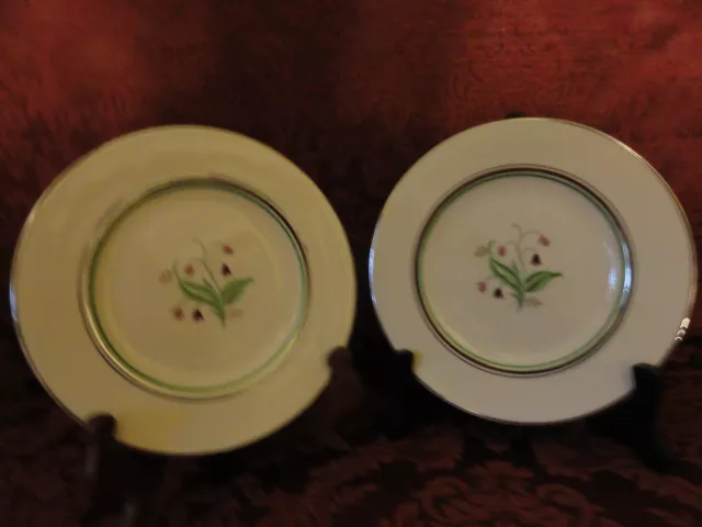 Vintage SYRACUSE Old Ivory Coralbel China Salad Plates ~ 8 " ~ ( Set of 2 )