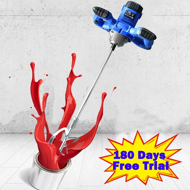 2600w Electric Cement Mixer Handheld Concrete Mortar Paint Mixing Machine 6Speed