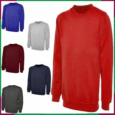 Mens & Woman Plain Classic Raglan Sweatshirt  Jumper Plain Top Pullover