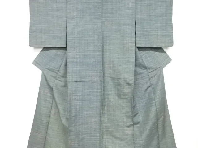 6840202: Japanese Kimono / Antique Kimono / Tsumugi / Woven Abstract Pattern