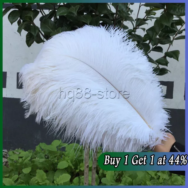 10PCS Large Long Ostrich Feathers Millinery Fascinator Hat Trimmings Craft Decor