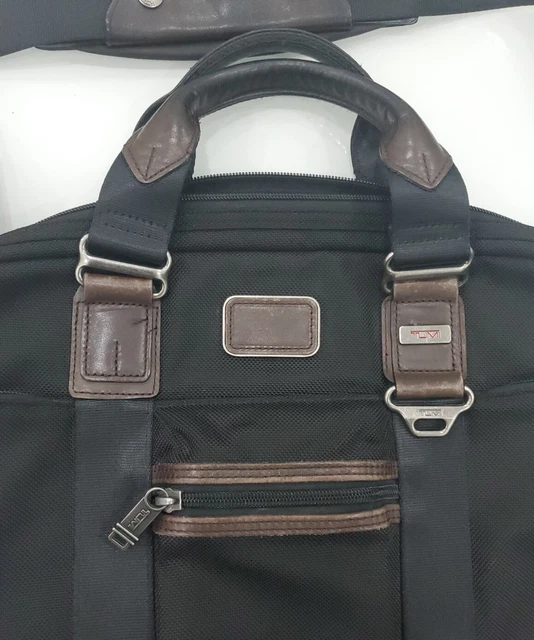 TUMI Alpha Bravo McNair Black Canvas Briefcase Messenger Bag - 22611HKH 3