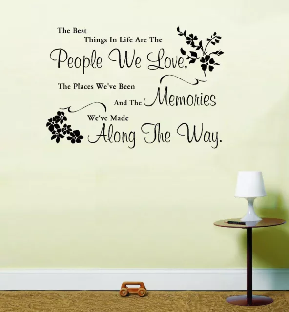 People We Love Memories Best Things Life Quote Vinyl Wall Art Room Sticker Decal