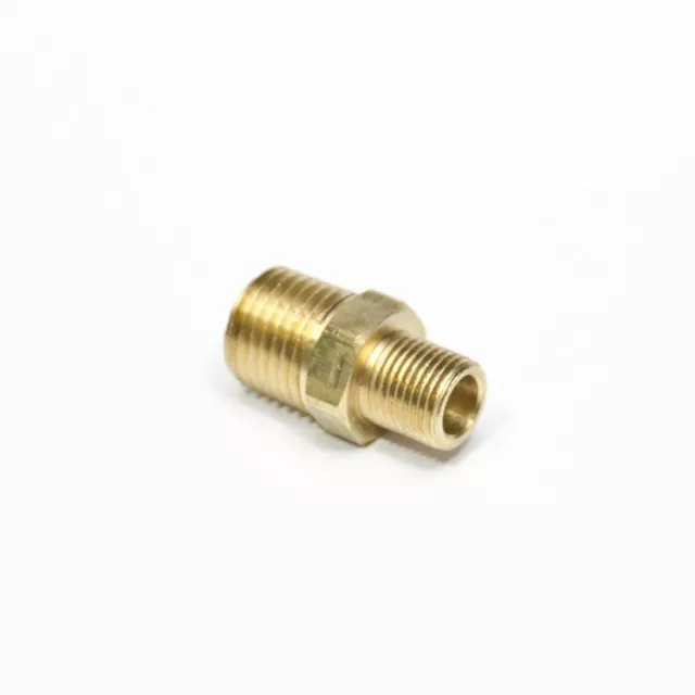 Reducer 1/4"x 1/8" Male NPT Hex Nipple Brass Fitting WOG FasParts Fuel, Oil, Gas