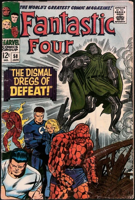 Fantastic Four #58 Vol 1 (1967) KEY *Silver Surfer, Doctor Doom App*-Good Range