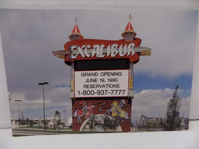 Excalibur Hotel Casino Promo Postcard Pre-Opening 1990 Las Vegas HTF NOS