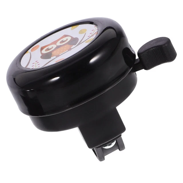 Mini-cloche De Vélo Pour Enfant - Design Drapeau, Couleur Orange/noir, Diamètre ~38 Mm, Avec Claquette à Ressort
